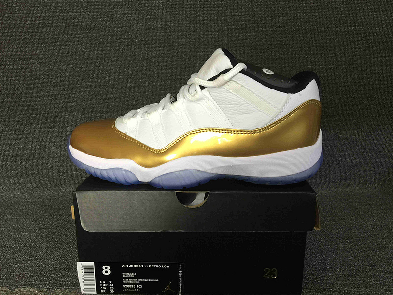 Air Jordan 11 White Metallic Gold 528895 103